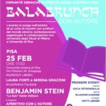 Domenica 25 febbraio 2018, Sinagoga di Pisa – Incontro con Benjamin Stein, autore del romanzo "La Tela"