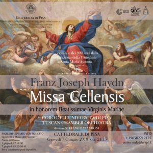 7 giugno 2018 – Franz Joseph Haydn "Missa Cellensis" (Cäcilienmesse) – Concerto in Cattedrale